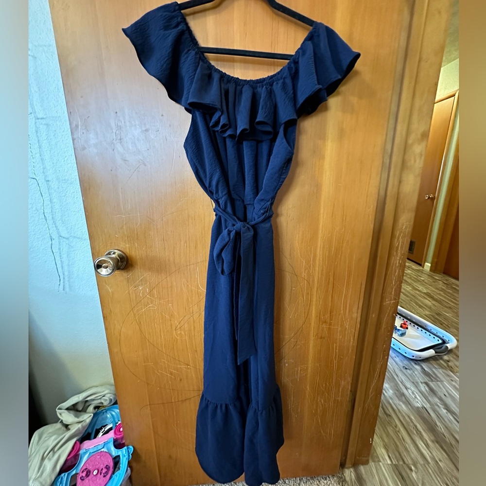 DNKY Off Shoulder MIDI Dress